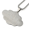 Anti-Tarnish 304 Stainless Steel Arabic Elements Cloud Pendant Box Chain Necklaces NJEW-D089-03P-1