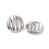 Non-Tarnish Flat Round 304 Stainless Steel Stud Earrings for Women EJEW-L272-003P-2