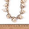 Ocean Natural Spiral Shell & Coconut Beaded Necklaces NJEW-JN06303-4