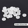 100Pcs Comfort Silicone Pads for Screw Back Clip on Earrings FIND-SC0003-18-4