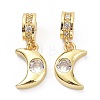 Brass Cubic Zirconia Pendants ZIRC-C001-05G-1