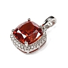 925 Sterling Silver Pave Cubic Zirconia Pendants STER-C015-01A-01-2