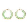 1 Pair 304 Stainless Steel Hoop Earrings EJEW-TA0001-89F-1