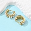 Real 18K Gold Plated Hollow Chunky Cubic Zirconia Huggie Hoop Earrings EJEW-I260-05G-NR-1