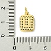 Rack Plating Brass Micro Pave Clear Cubic Zirconia Charms KK-G501-01U-G-3