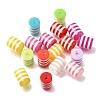 Opaque Stripe Resin Beads RE-CBA0A57-11-1