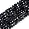Natural Black Spinel Beads Strands G-S152-01-3mm-1