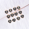 Light Gold Plated Alloy Enamel Pendants ENAM-R055-05B-8