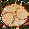 Bohemian Handmade Glass Seed Beads Hoop Earrings XQ3444-2-3