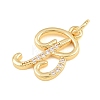 Brass Micro Pave Clear Cubic Zirconia Pendants CU-CBA7939-01B-G-2