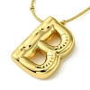 Ion Plating(IP) Initial Letter 304 Stainless Steel Pendant Necklaces NJEW-R265-05G-B-1