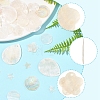 56Pcs 5 Styles Natural Capiz Shell Pendants SHEL-FS0001-08-2