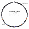 Chakra Natural Obsidian Heishi Beaded Necklaces MA5809-2-2