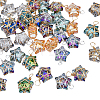 40Pcs 2 Colors Wire Wrapped Electroplate Glass Charms FIND-FH0005-50-1