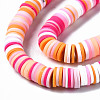 Handmade Polymer Clay Beads Strands CLAY-R089-8mm-143-2
