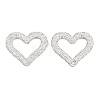 Handmade Polymer Clay Rhinestone Linking Rings CLAY-H009-04A-1