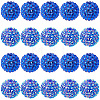 40Pcs 2 Styles Transparent Resin Rhinestone Graduated Beads RESI-BM0001-13-1