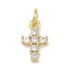 Brass Micro Pave Cubic Zirconia Pendants KK-A293-20G-02-1
