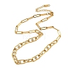 304 Stainless Steel Crystal Rhinestone Papperclip Chain Necklaces for Women SA-CBA8C9C-09G-3