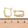Brass Micro Pave Cubic Zirconia Hoop Earrings KK-Z166-06G-5