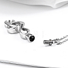 Musical Note Shape Stainless Steel Pendant Necklaces QK9956-1-4