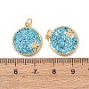 Brass Micro Pave Cubic Zirconia Pendants KK-C143-47G-01-3