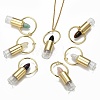 304 Stainless Steel Openable Perfume Bottle Pendant Necklaces NJEW-I239-04G-1