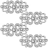 4Pcs Flower Alloy Crystal Rhinestone Adjustable Jean Button Pins FIND-CY0002-27P-1