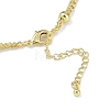 Rack Plating Brass Ball Link Chain Necklaces for Women NJEW-K382-05G-2