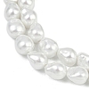 Electroplate Porcelain Imitation Pearl Beads Strands BSHE-Z009-03B-4