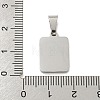 Vacuum Plating 304 Stainless Steel Pave Natural White Shell Pendants STAS-S130-03P-G-3