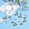 96Pcs 6 Styles Tibetan Style Alloy Pendants FIND-PH0060-36-4