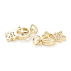 Brass Micro Pave Clear Cubic Zirconia Pendants LS-ZIRC-J041-16E-2