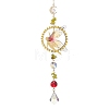 Fairy Brass & Resin Pendant Decorations HJEW-TA00247-01-1