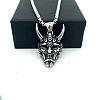 Vintage 304 Stainless Steel 3D Devil Mask Pendant Necklaces for Men AL8165-1