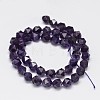 Faceted Natural Amethyst Beads Strands G-K066-09-8mm-2