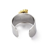 304 Stainless Steel Open Cuff Rings RJEW-K258-08GP-09-4