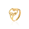 Elegant Stainless Steel Hollow Open Ring for Women Daily Wear UU6227-1-1