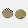 Mixed Style Brass Lace Edge Bezel Cups KK-C1764-4-M-2