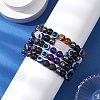 Round Gemstone Beaded Stretch Bracelets BJEW-JB11005-2