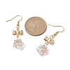 Glass Star Dangle Earrings EJEW-JE05548-05-3