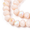 Electroplate Opaque Solid Color Glass Beads Strands EGLA-A044-P3mm-L33-2