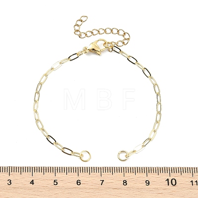 3Pcs 3 Sizes Brass Paperclip Chains Bracelet Making AJEW-JB01601-1