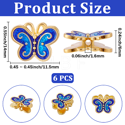 6Pcs Handmade Cloisonne Beads CLB-BBC0001-02-1