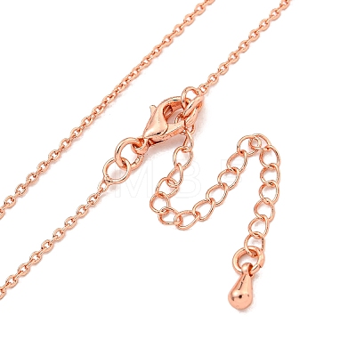 Brass Cable Chain Necklaces for Women NJEW-G084-15RG-1