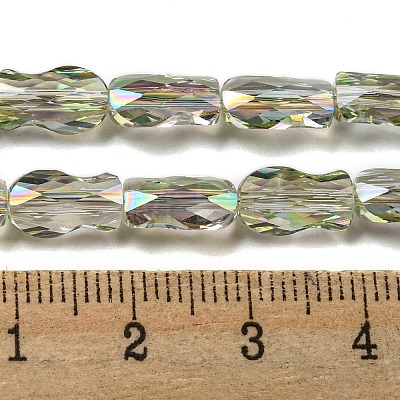 Transparent Electroplate Glass Beads Strands GLAA-G116-01A-HR03-1