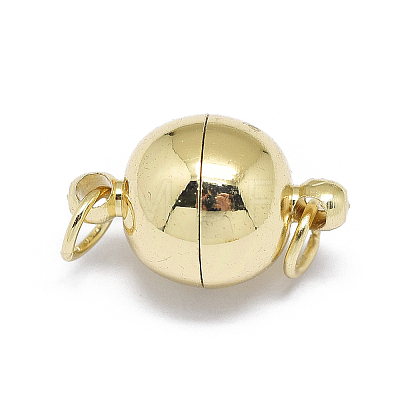 Rack Plating Brass Magnetic Clasps with Loops X-KK-F801-03B-G-1
