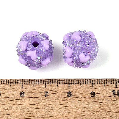 Opaque Acrylic & Transparent Resin Rhinestone Beads SACR-Q005-02A-02-1