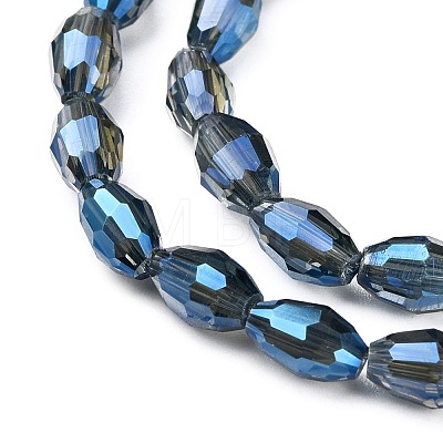 Electroplate Glass Beads Strands EGLA-J013-4X6mm-F34-1