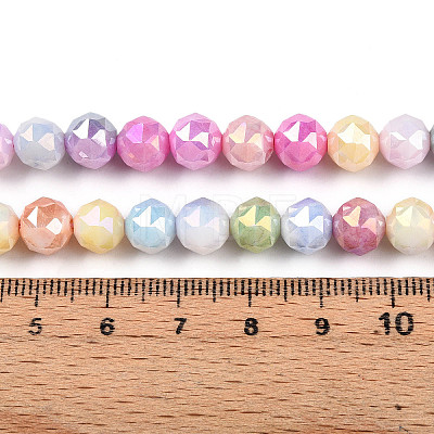 Anti-Tarnish Electroplate Glass Beads Strands GLAA-N010-8mm-05-1